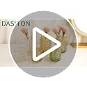 DASITON Clear Makeup Brush Holder Organizer - Vintage Glass Cup L