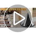 Reusable Stainless Steel Coffee Filter for Pour Over - Fits Hario V60 & Chemex