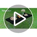 30x72 Inch Black Fitted Tablecloth - Elastic Spandex Cover for Indoor & Outdoor Use
