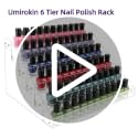 Umirokin 6 Tier Nail Polish Organizer Rack - Holds 54-72 Bottles