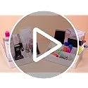 Granvela 6-Compartment Desk & Makeup Organizer - White Storage Box