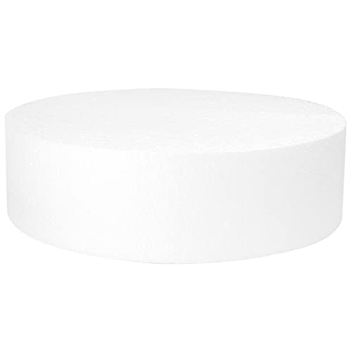 O'CREME Polystyrene Dummy Cake Display - Round 7” x 3” for Decorating