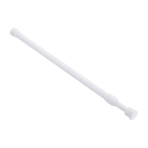 Adjustable Tension Curtain Rod 16-28 Inches - No Drilling, White