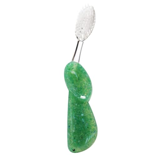 RADIUS Big Brush Toothbrush with Replaceable Head, Right Hand Eco-Grind Soda Pop, BPA-Free, ADA Accepted
