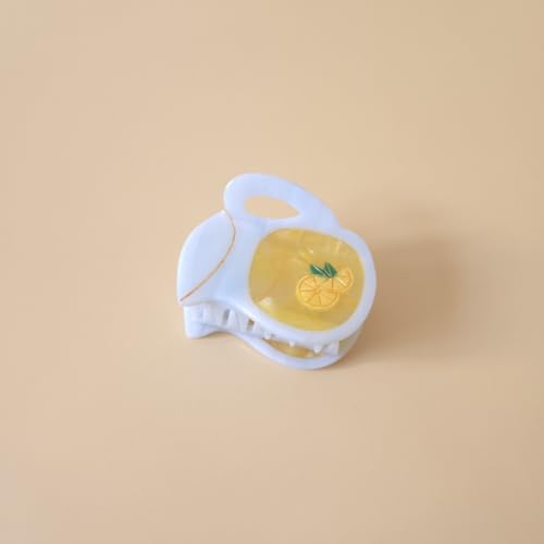 Lemon Shape Acetate Hair Claw Clip - Cute Non-Slip Hair Accessory