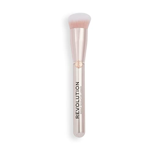 Revolution Beauty Create R8 Angled Foundation Brush - Vegan, Cruelty-Free