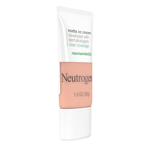 Neutrogena Clear Coverage Flawless Matte CC Cream, Vanilla 3.0, 1 oz