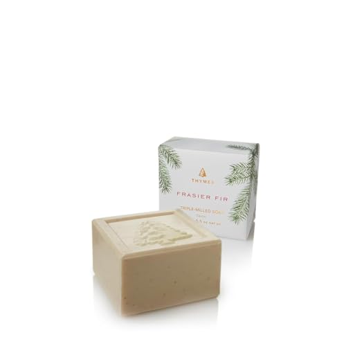 Thymes Frasier Fir Exfoliating Bar Soap - Triple-Milled Pine Scented Soap