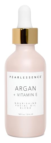 Pearlessence Argan & Vitamin E Facial Oil 1.83 Fl Oz - Nourishing Hydrating Skin Care