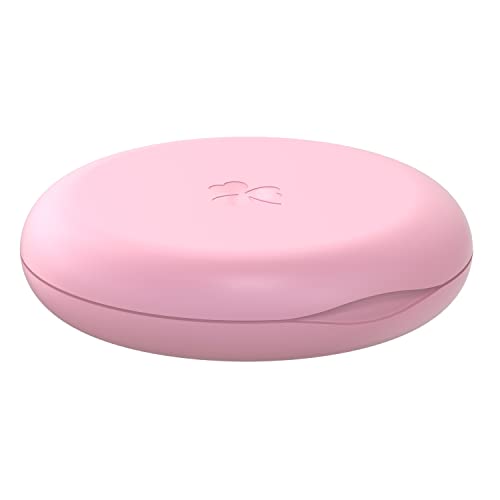 ARGOMAX 2-Pack Ultra-Thin Round Aligners & Retainers Case with Magnetic Closure - Pink