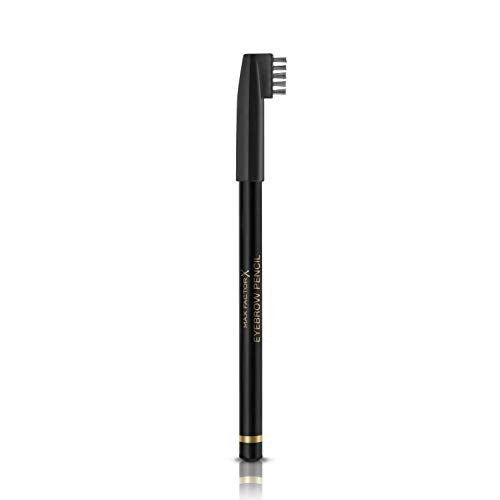 Max Factor Eyebrow Pencil #1 Ebony 1 Pc - Long-Lasting, Precise Definition with Brush