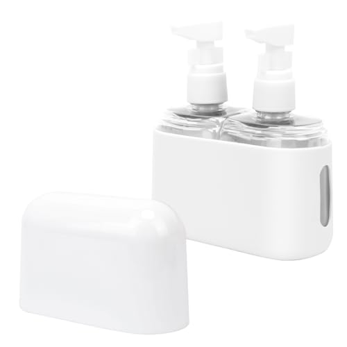 Skycase 2-in-1 Travel Bottles Set Gray Leak-Proof Refillable TSA Approved Toiletries Kit with Labels & Funnel