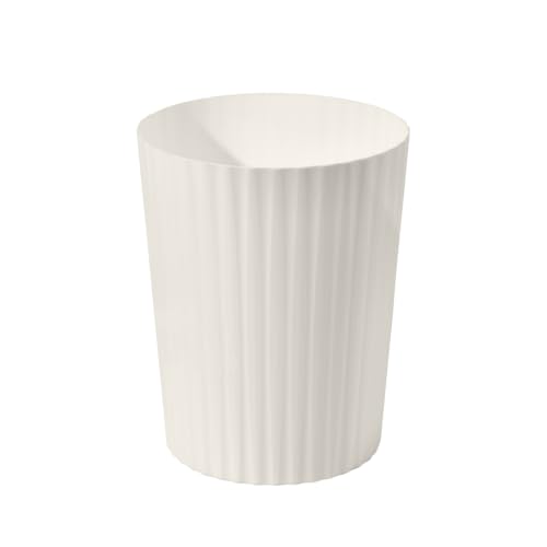 Compact 2-Gallon Trash Can - Beige Waste Bin for Home & Office