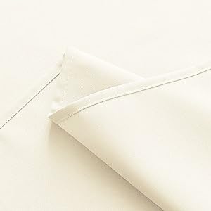 Ivory Cloth Napkins Set of 6 - 18x18 Inch, Washable & Reusable