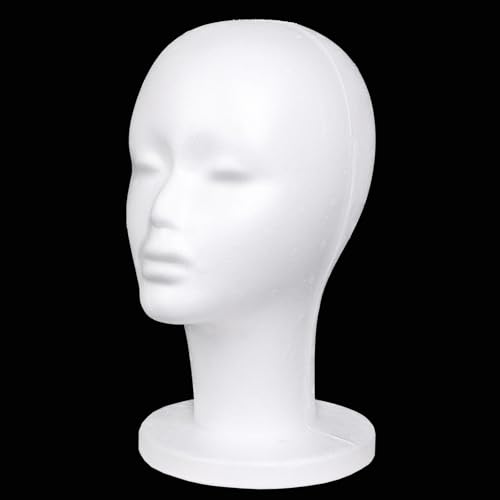 Leeven 11.6" Foam Wig Head Mannequin Stand for Styling and Display