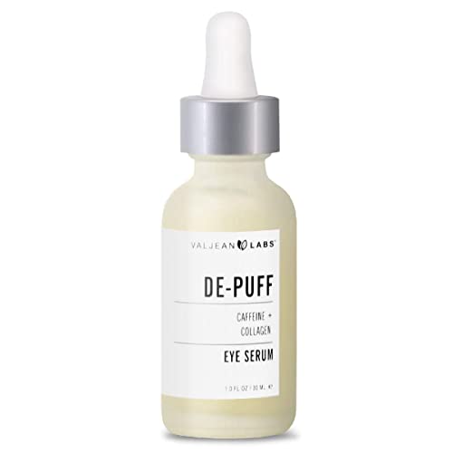 Valjean Labs DePuff Eye Serum with Caffeine & Collagen - 1 oz, Helps Reduce Puffiness & Signs of Aging, Paraben-Free, De Puff Variation