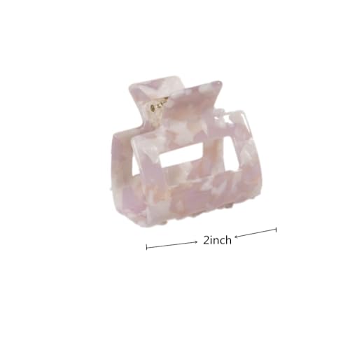 YOEMAYUNER 2-Inch Square Hair Claw Clips for Women - 5 Pack Non-Slip