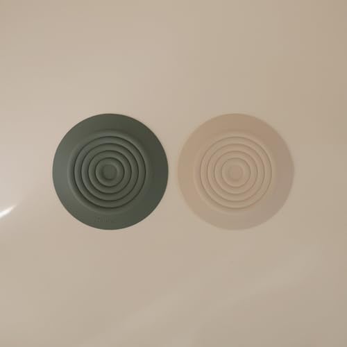 Mushie Silicone Bathtub Drain Stopper 2-Pack - 5.5 Inch Suction Cover