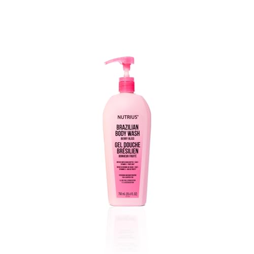 Nutrius Berry Bliss Moisturizing Body Wash for Dry Skin - Vegan, Paraben-Free, 25.4 fl oz
