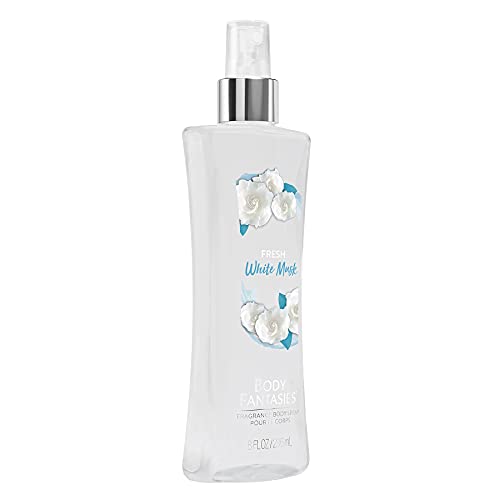 Body Fantasies Fresh White Musk Body Spray - 8 Oz (Pack of 2)