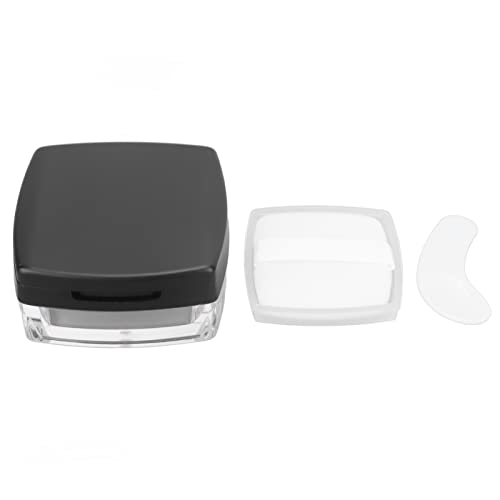 Refillable Makeup Powder Case with Mirror & Puff for Loose Powder