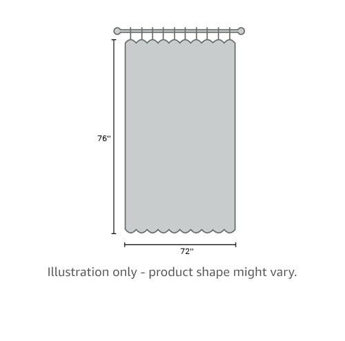 Extra Long Clear Shower Curtain Liner 72x76 Inch Waterproof