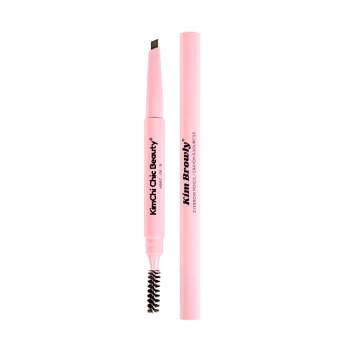 KimBrowly Eyebrow Pencil Dark Brown - Slim Mechanical, Precise & Long-Lasting