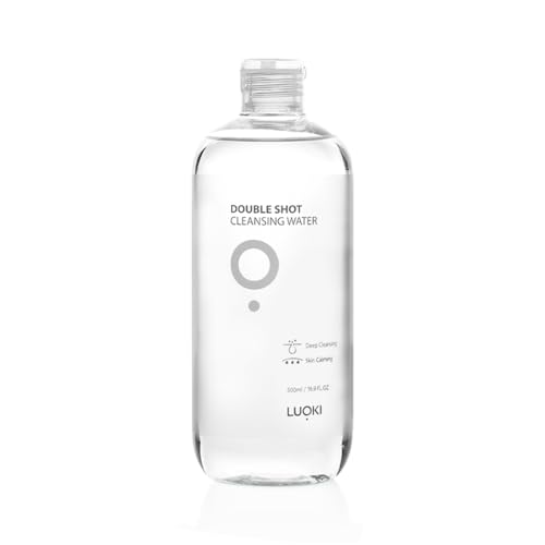 Luoki Double Shot Micellar Cleansing Water, Hypoallergenic Makeup Remover 500ml