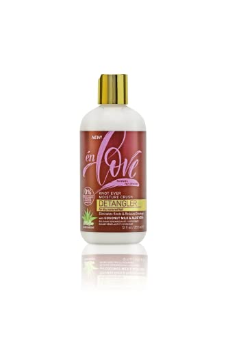 éN Love Knot Ever Moisture Detangler for Curly & Coily Hair 12oz | Deep Hydrating Pre-Shampoo with Aloe & Coconut Milk