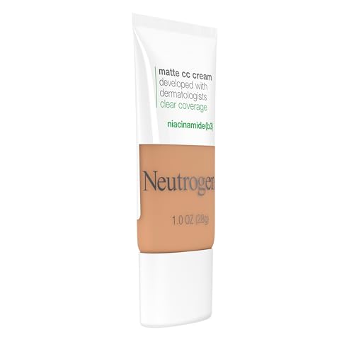 Neutrogena Clear Coverage Flawless Matte CC Cream, Wheat 6.0, 1 oz