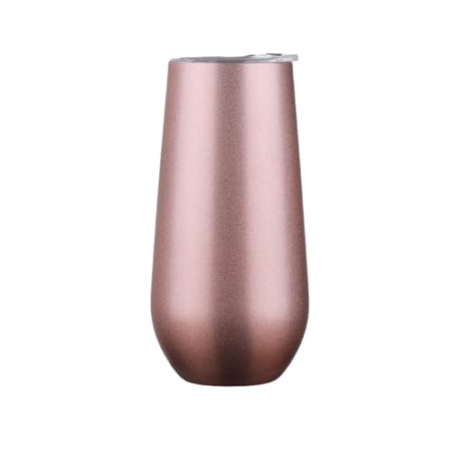 6 oz Stainless Steel Insulated Champagne Tumbler with Lid