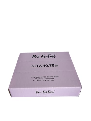 Pre ForFoil Bunny Pattern Hair Foil Sheets 6x10.75 Inch for Coloring & Highlighting, 100 Pack