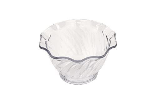 G.E.T. 5oz Clear Plastic Tulip Ice Cream Dessert Dish - Set of 4