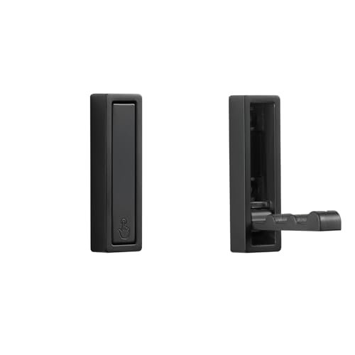 Heavy Duty Folding Wall Hooks - 2 Pack Matte Black Zinc Alloy