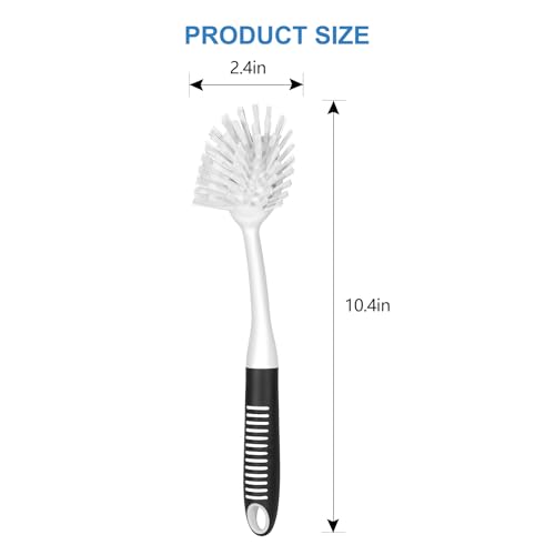 SetSail Dish Brush with Built-in Scraper - 2 Pack Stiff Bristle Scrubbers