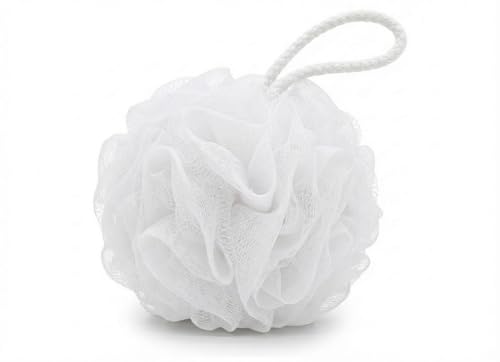 High-Density Mesh Bath Loofah Sponge 4.9'' Natural Recycled Shower Pouf