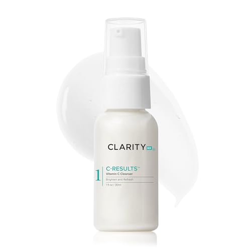ClarityRx Vitamin C Facial Cleanser 1 Fl Oz - Natural Brightening Face Wash with Lactic Acid