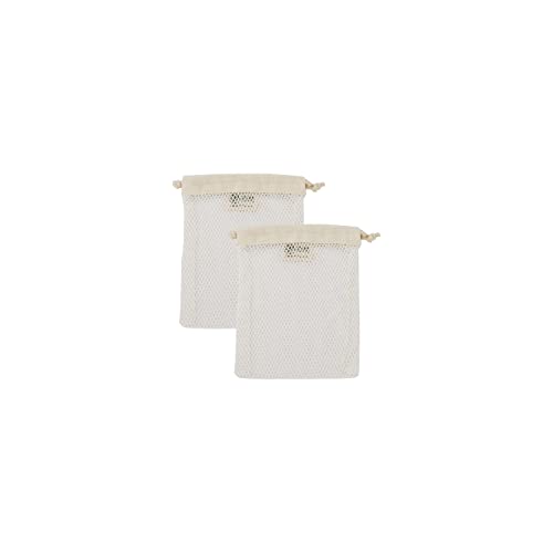 Organic Cotton Mesh Laundry Bag 2-Pack - X-Small, GOTS Certified