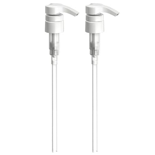 Shampoo/Conditioner Pump for Bottle, 1 L/33.8 oz., 2 Piece White, Replacement Dispenser Pump for Shampoo, Conditioner, Lotion and Soap
