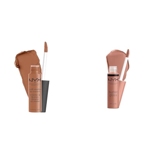 NYX Soft Matte Lip Cream & Butter Gloss Duo - Mid-Tone Beige & Nude