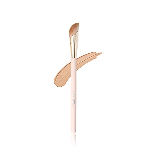ENZO KEN Angled Concealer Brush - Precision Under Eye & Nose Contour Tool