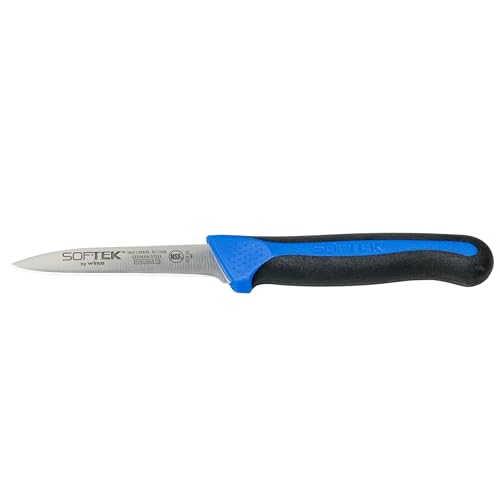 Winco SofTek 3.25" German Steel Paring Knife Set of 2 - Ergonomic Handle