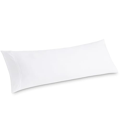 Ultra Soft White Microfiber Body Pillow Case Cover – 20x54 Inches