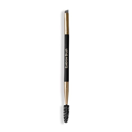 Dual-Ended Eyebrow Grooming Brush with Spiral Spoolie