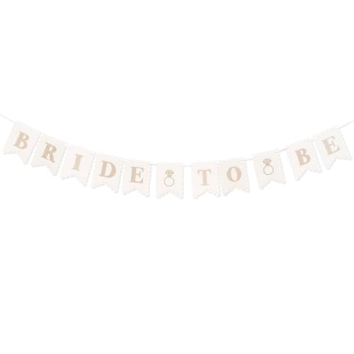 Bride to Be Banner - Silver Glitter Bridal Shower Decor