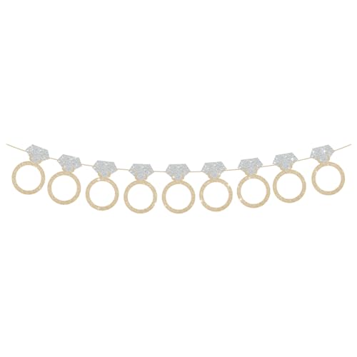 Glitter Ring Banner for Bachelorette & Bridal Shower Decor