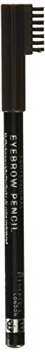 Rimmel London Brow This Way Eyebrow Pencil, Black Brown, 0.05oz (Pack of 3) - Long-Wearing & Highly Pigmented