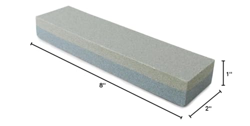 New Star Foodservice 8" Combination Sharpening Stone - Dual Grit