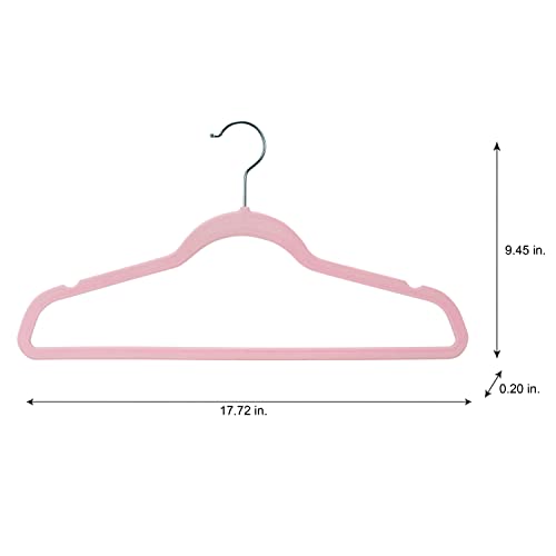 Laura Ashley 25-Pack Slim Velvet Hangers - Non-Slip Closet Organizers