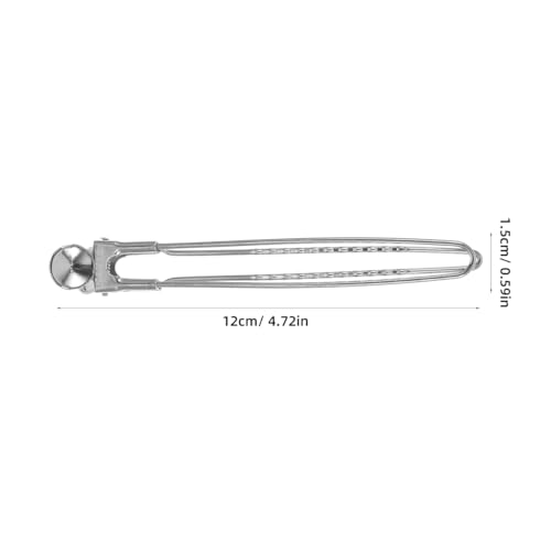 Lurrose 12-Piece Stainless Steel Hair Sectioning Clips for Styling